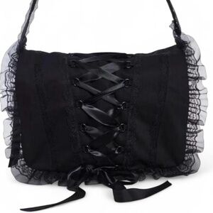 black canvas messenger bag